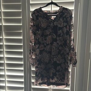 Floral Print Sheer Blouse